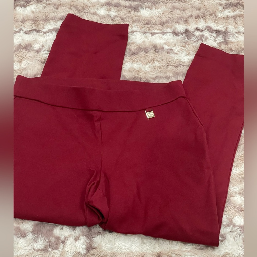 Rafaella 10P Red Cropped Dress Pants‎